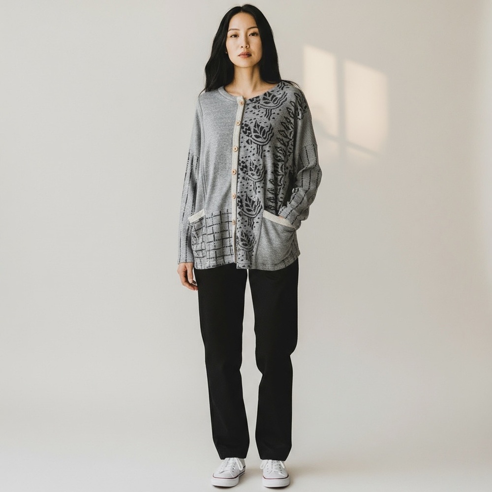Dignity Not Charity Market Place Handwork of India Cardigan